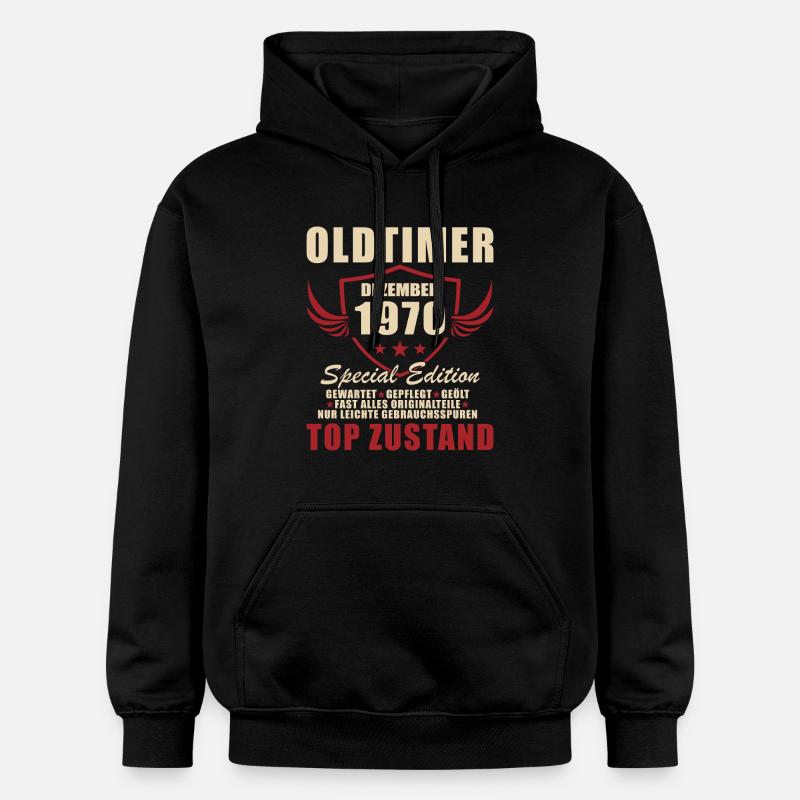 Édition spéciale Oldtimer 1970 - Sweat à capuche Softstyle® Gildan Unisexe - noir