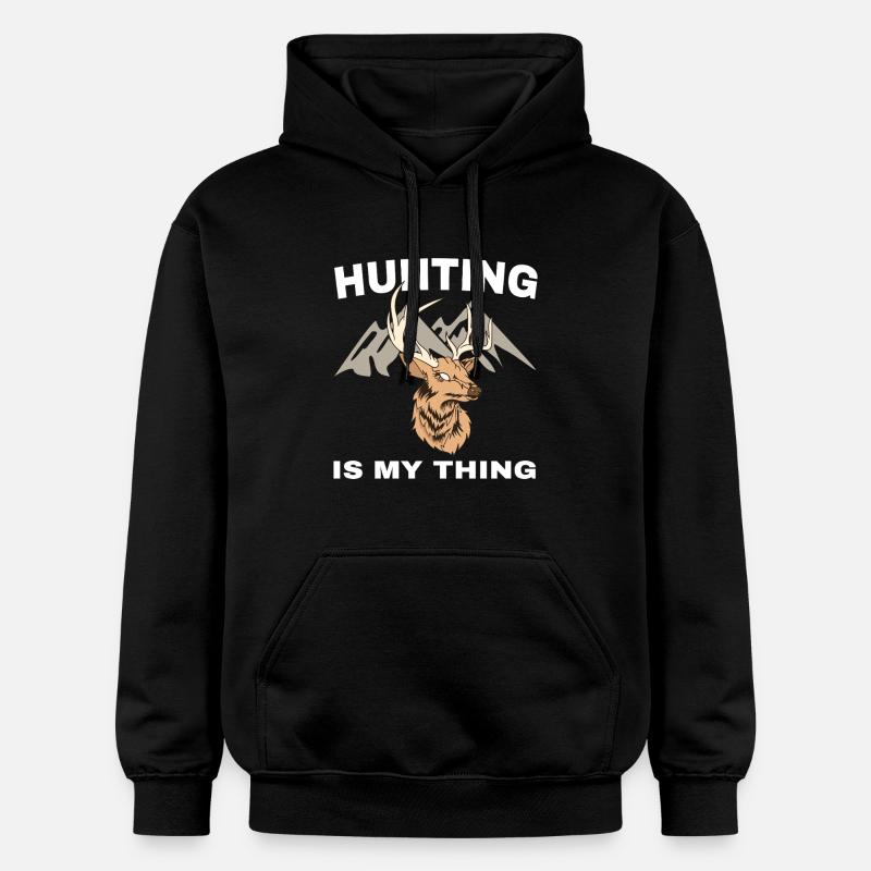 La chasse, c’est mon truc - Sweat à capuche Softstyle® Gildan Unisexe - noir