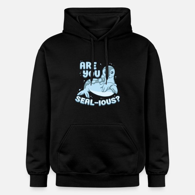 Phoques de la Groenpe Êtes-vous phoque ? - Sweat à capuche Softstyle® Gildan Unisexe - noir