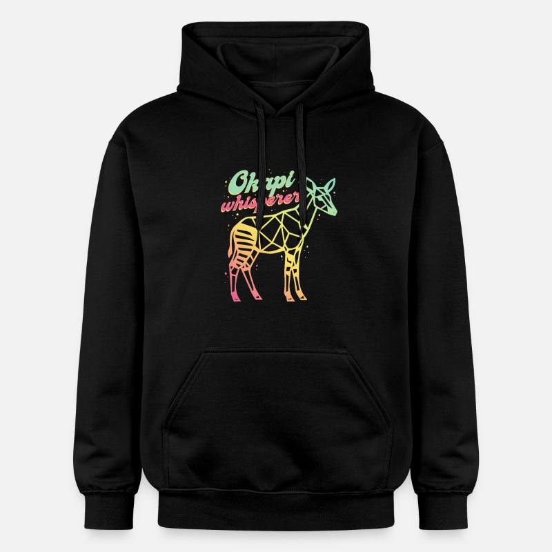 Le Murmureur d’Okapi - Sweat à capuche Softstyle® Gildan Unisexe - noir