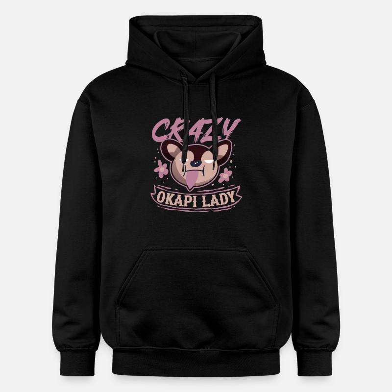 Dame Okapi Folle - Sweat à capuche Softstyle® Gildan Unisexe - noir