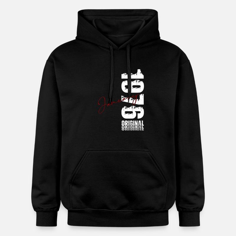 50e anniversaire Original janvier 1976 - Sweat à capuche Softstyle® Gildan Unisexe - noir