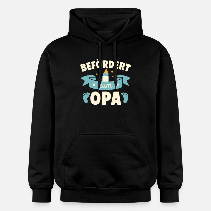 Promu au rang de grand-père - Sweat à capuche Softstyle® Gildan Unisexe - noir