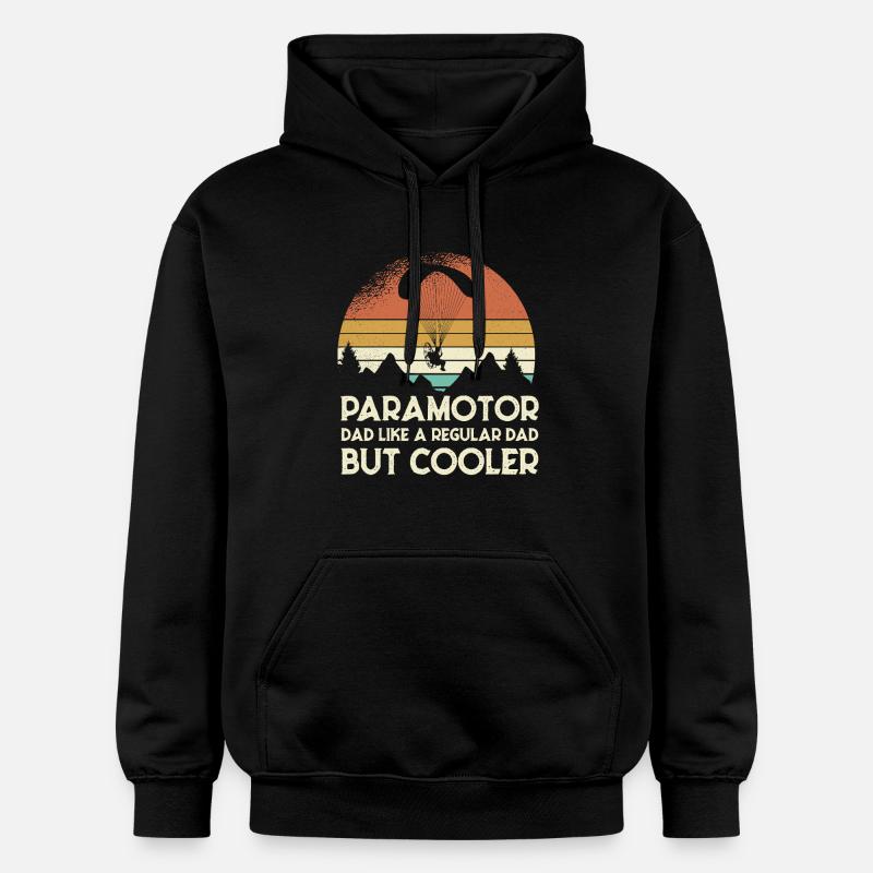 Paramotor Dad Retro Sunset - Gildan Unisex Softstyle® Midweight Hoodie - black