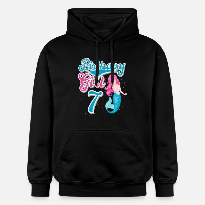 Sirène du 7e anniversaire - Sweat à capuche Softstyle® Gildan Unisexe - noir