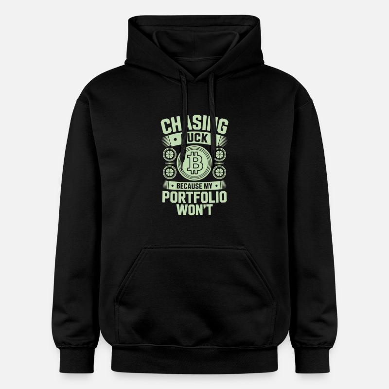 La Saint-Patrick à la poursuite de la chance parce que mon portfolio - Sweat à capuche Softstyle® Gildan Unisexe - noir