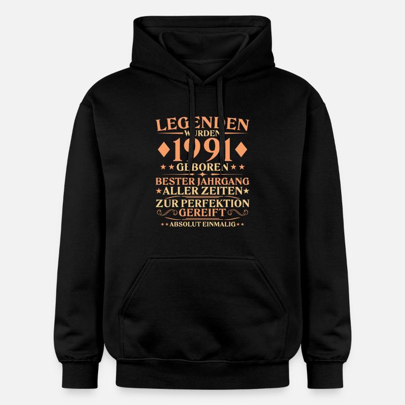 35e anniversaire Né en 1991 - Sweat à capuche Softstyle® Gildan Unisexe - noir