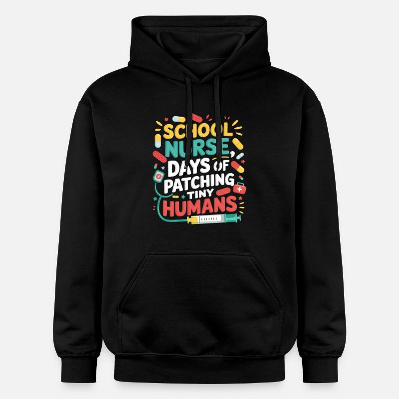 Schulkrankenschwester Patchwork Minis - Gildan Unisex Softstyle® Midweight Hoodie - Schwarz
