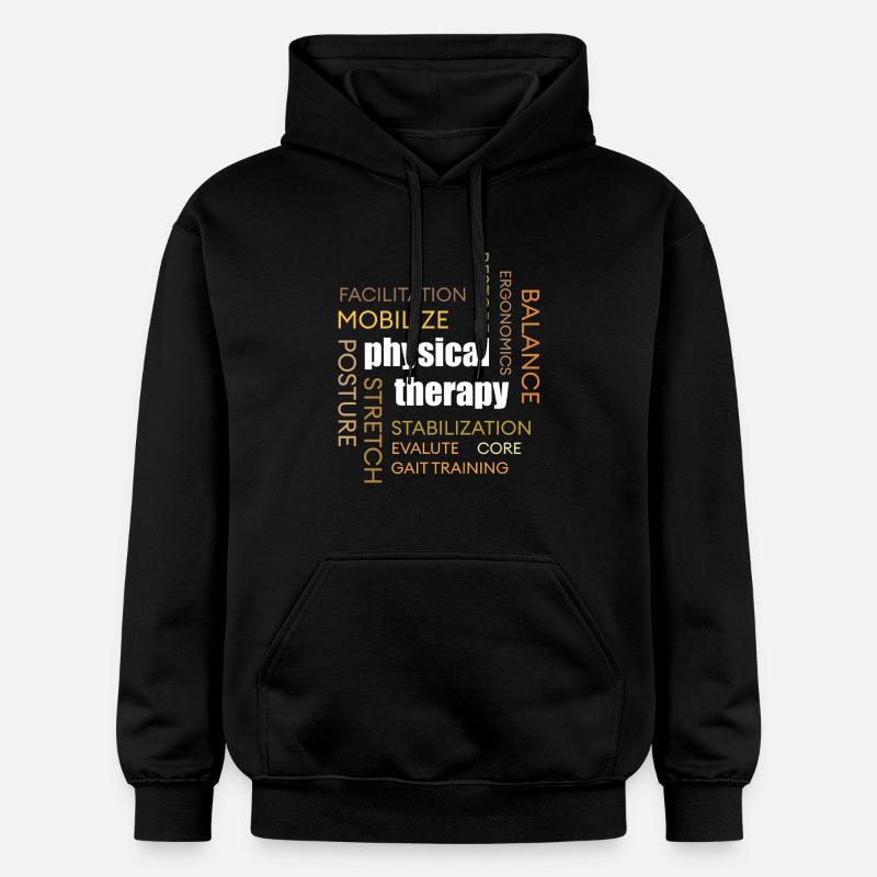 Nuage de mots en physiothérapie : Mobilisation - Sweat à capuche Softstyle® Gildan Unisexe - noir