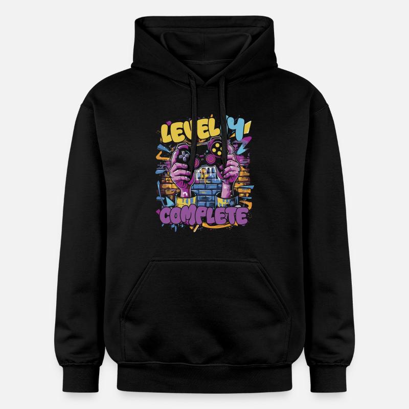 Graffiti de jeu complet niveau 14 - Sweat à capuche Softstyle® Gildan Unisexe - noir