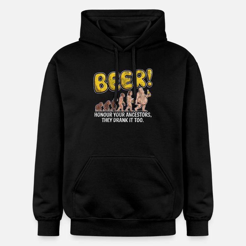 Evolution Beer Lustiges Witziges Bier - Gildan Unisex Softstyle® Midweight Hoodie - Schwarz
