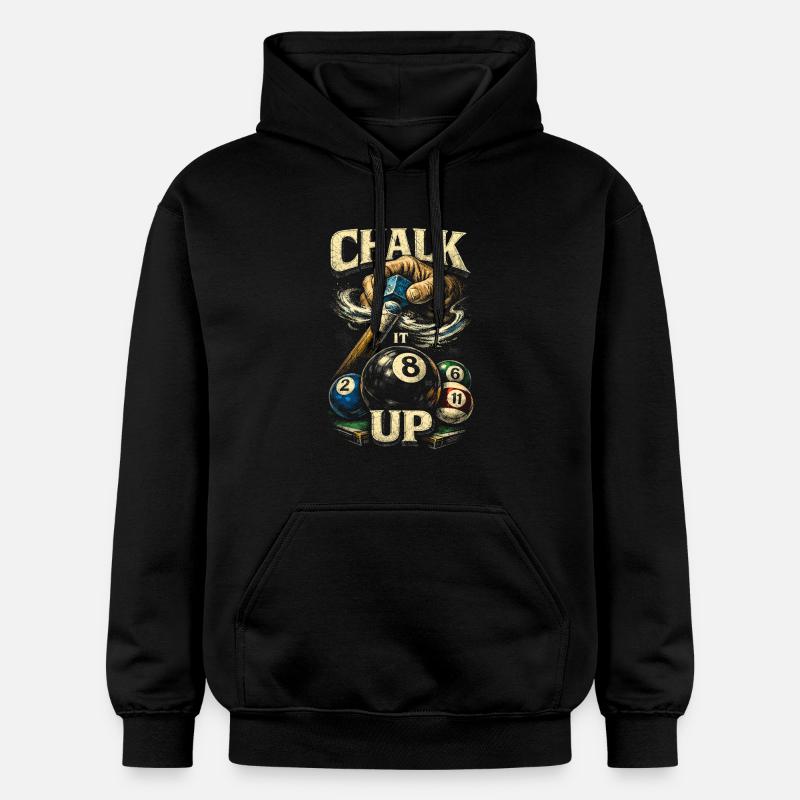 Billard à 8 billes : craie - Sweat à capuche Softstyle® Gildan Unisexe - noir