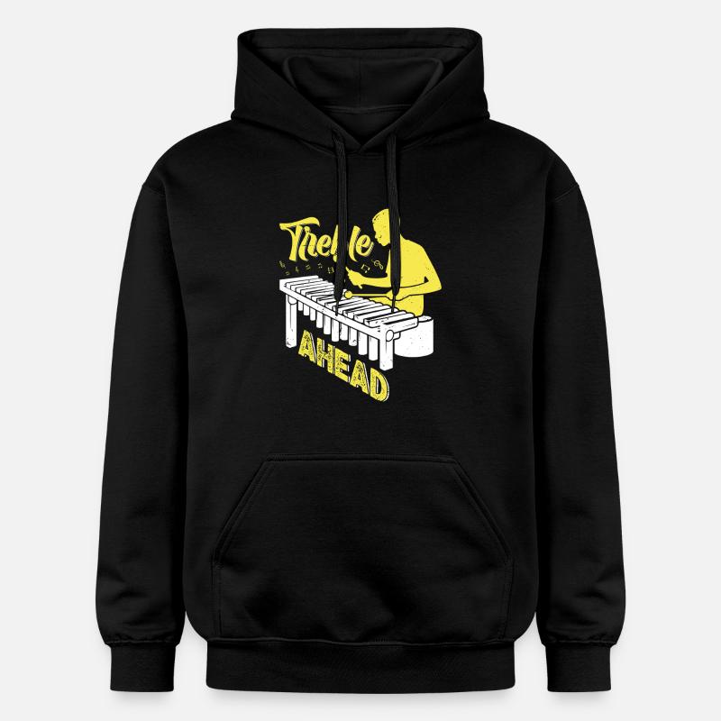 Marimbiste Aigu devant Percussionniste - Sweat à capuche Softstyle® Gildan Unisexe - noir