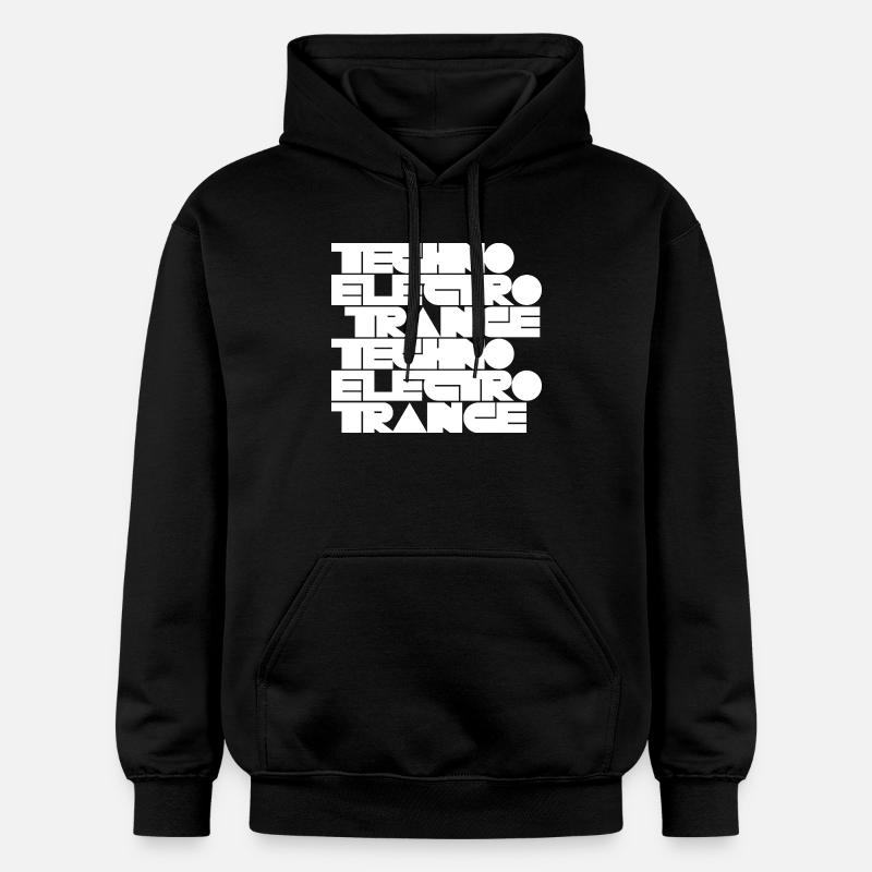 Musique techno électro trance - Sweat à capuche Softstyle® Gildan Unisexe - noir