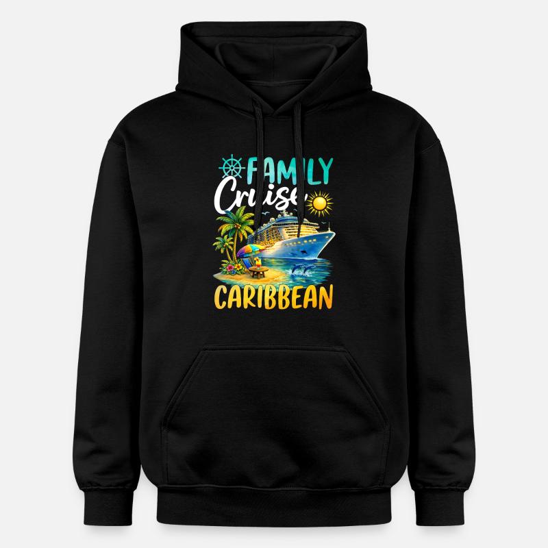 Croisière familiale dans les Caraïbes - Sweat à capuche Softstyle® Gildan Unisexe - noir