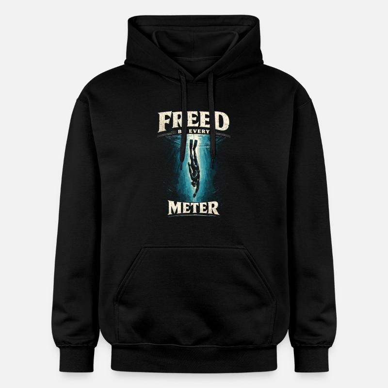 Apnée libérée par chaque mètre - Sweat à capuche Softstyle® Gildan Unisexe - noir