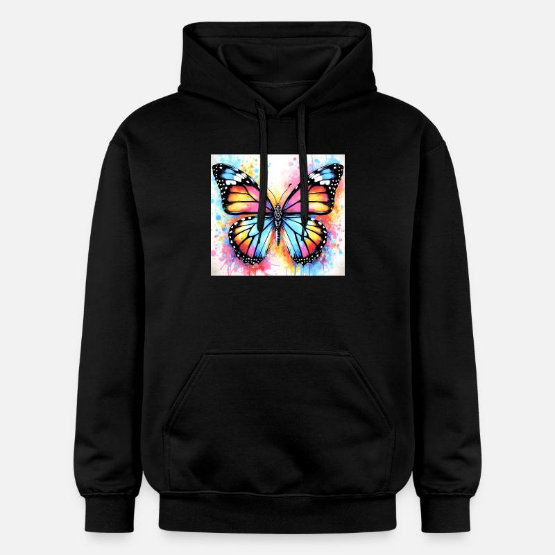 papillon - Sweat à capuche Softstyle® Gildan Unisexe - noir