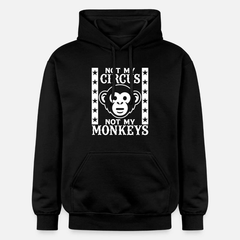 Pas mon cirque, pas mes singes - Sweat à capuche Softstyle® Gildan Unisexe - noir