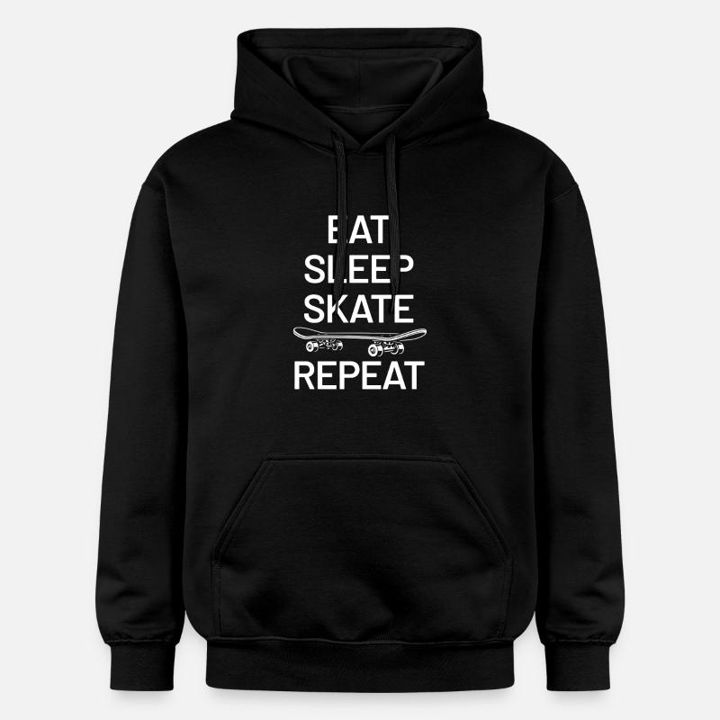 Manger dormir patiner Répéter - Sweat à capuche Softstyle® Gildan Unisexe - noir
