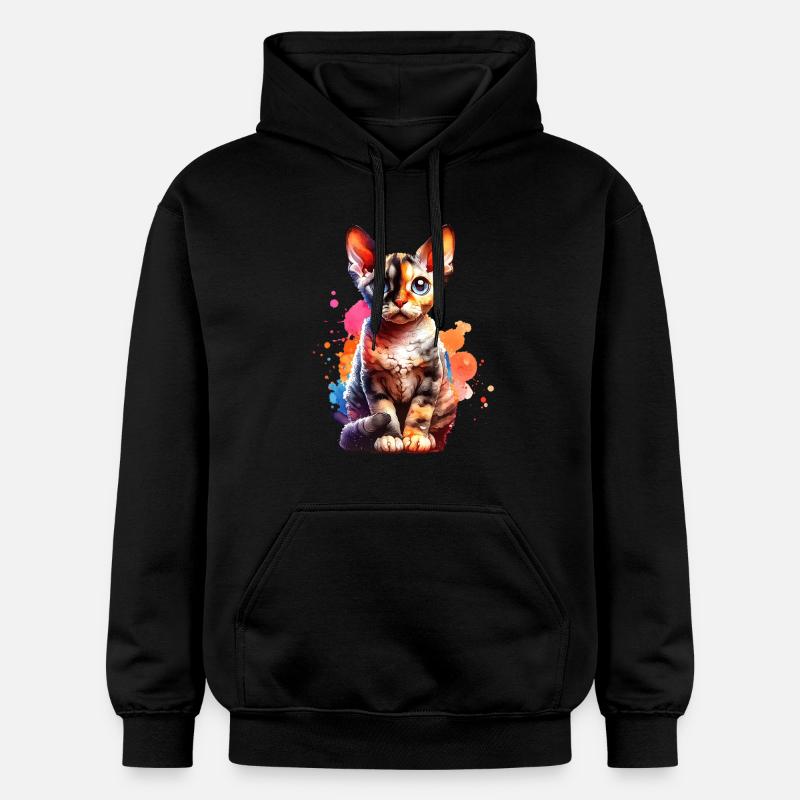 Devon Rex Geschenk - Gildan Unisex Softstyle® Midweight Hoodie - Schwarz