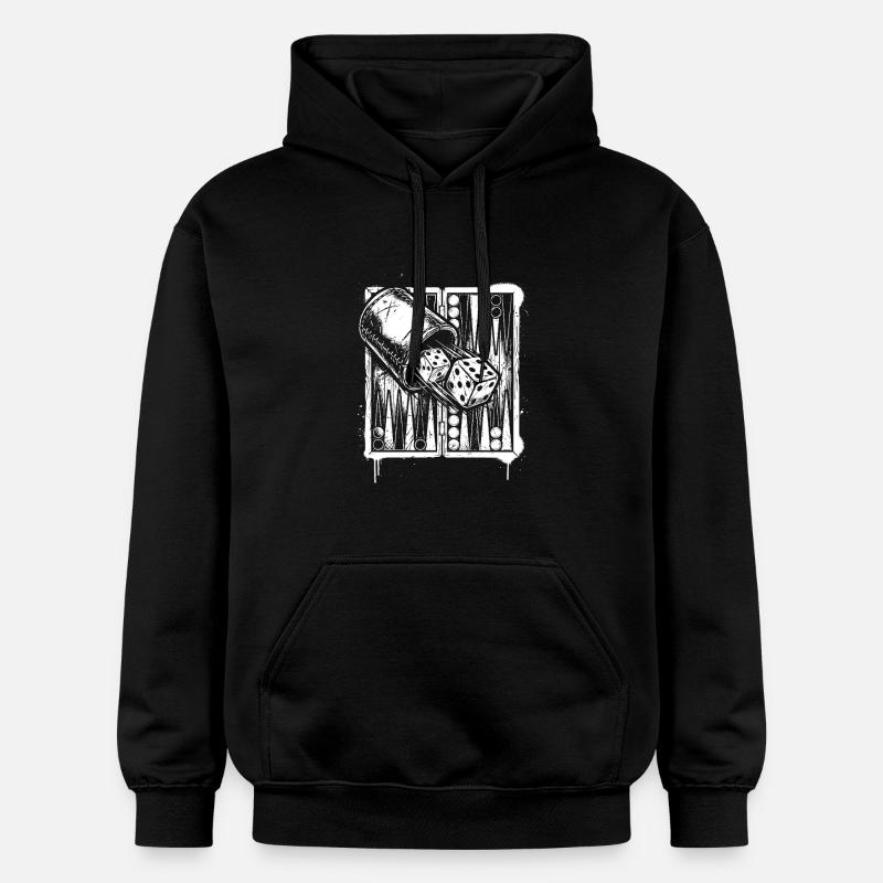 Backgammon | Jeu de société | Don - Sweat à capuche Softstyle® Gildan Unisexe - noir