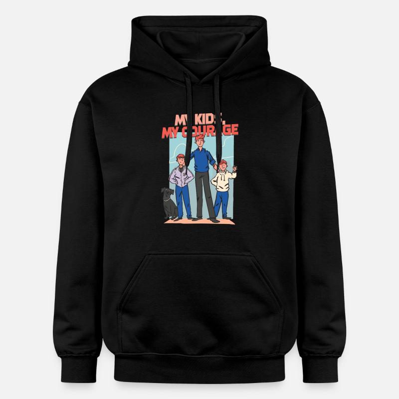 Père célibataire Père célibataire - Sweat à capuche Softstyle® Gildan Unisexe - noir