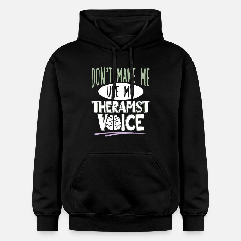 Conception drôle de thérapeute - Sweat à capuche Softstyle® Gildan Unisexe - noir