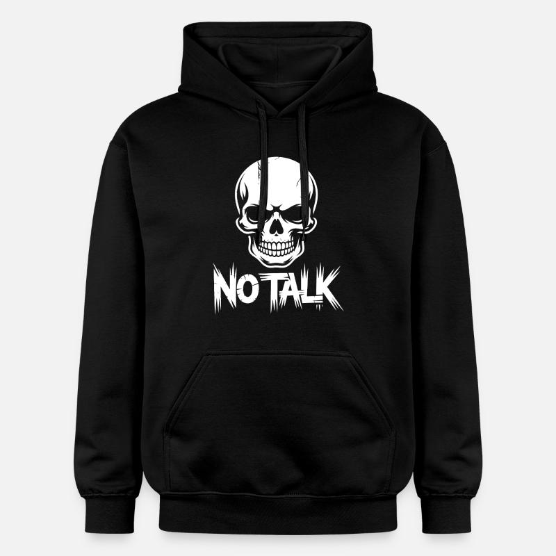 Pas de parole, Crâne - Sweat à capuche Softstyle® Gildan Unisexe - noir