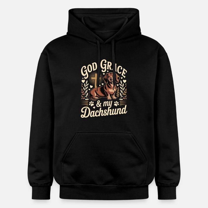 God Grace Teckel - Sweat à capuche Softstyle® Gildan Unisexe - noir