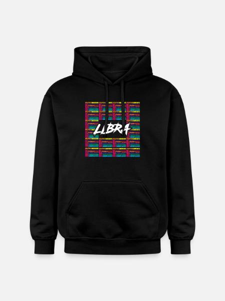 Zodiac sign Libra - Gildan Unisex Softstyle® Midweight Hoodie - black