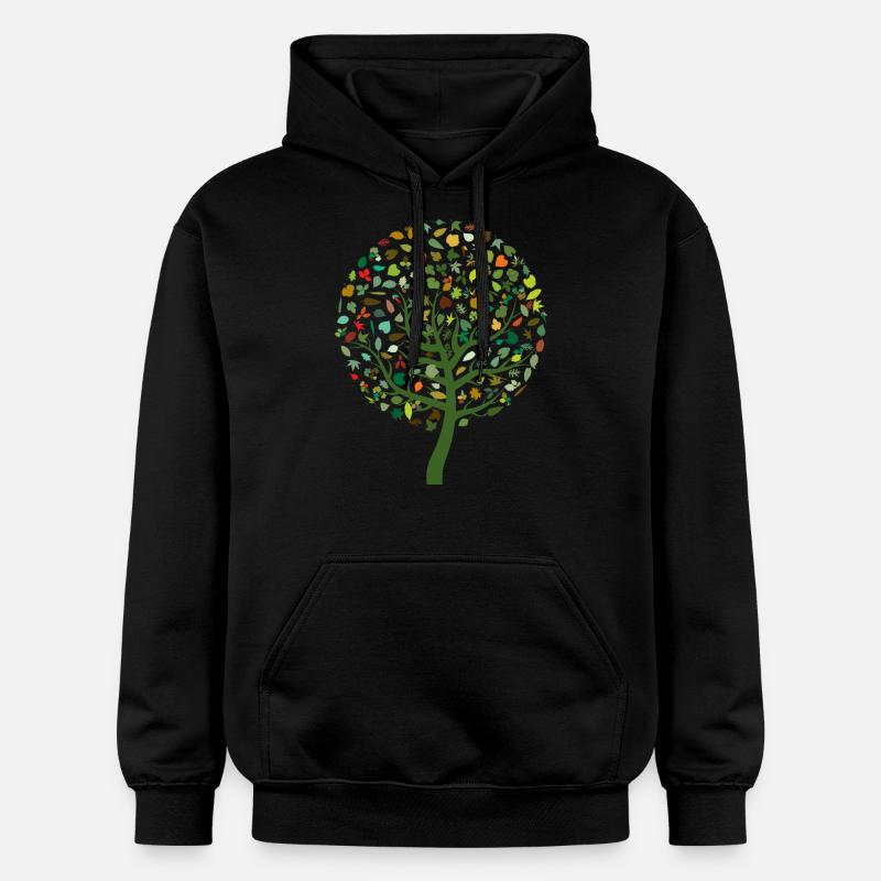 Feuilles de saison - Sweat à capuche Softstyle® Gildan Unisexe - noir