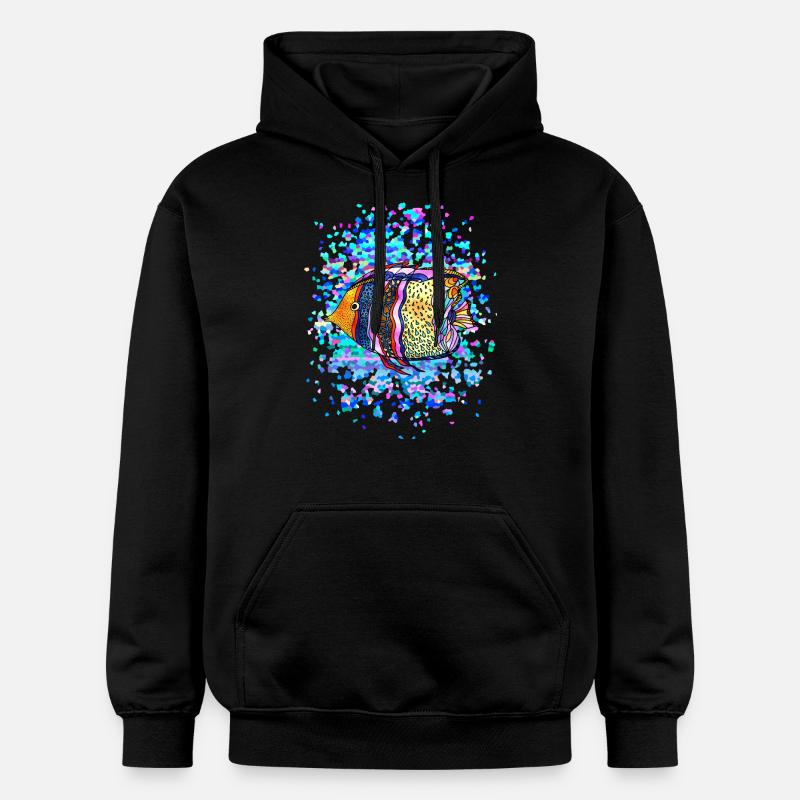 poisson - Sweat à capuche Softstyle® Gildan Unisexe - noir