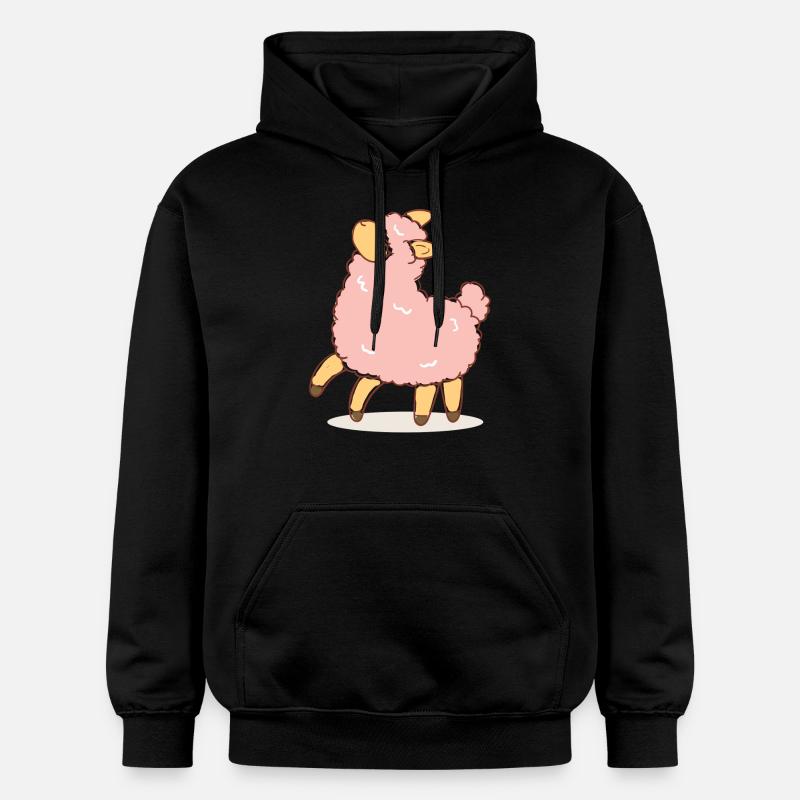 Brebis rose - Sweat à capuche Softstyle® Gildan Unisexe - noir