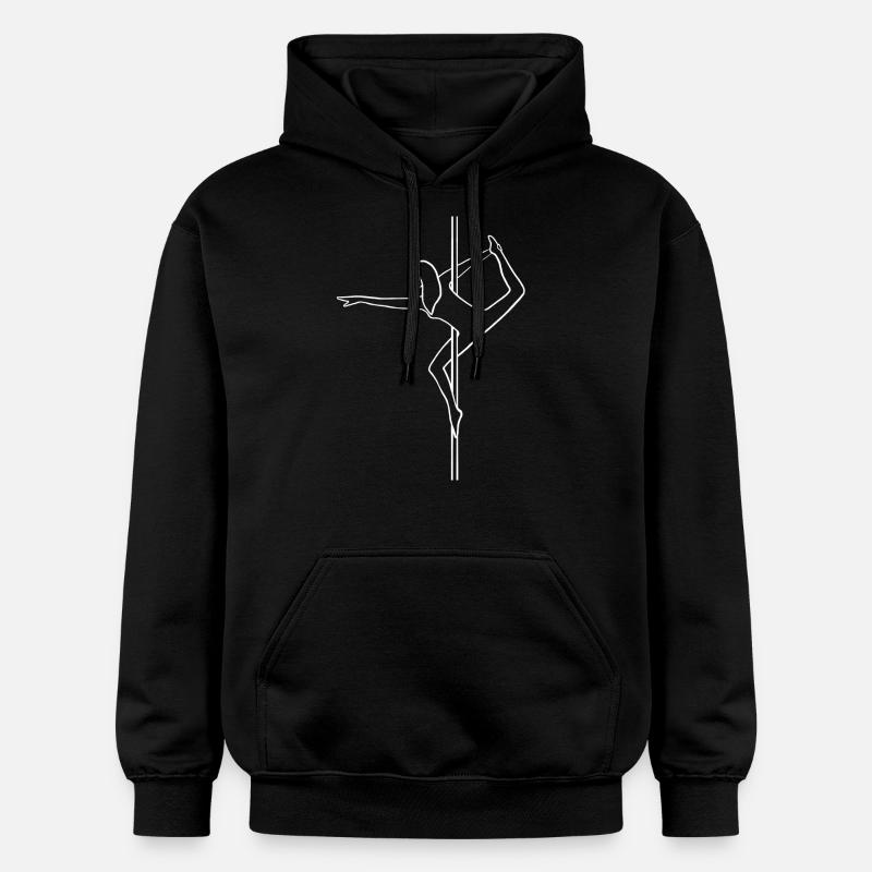 Pole dance Pole dance Polefitness Poledancer - Sudadera con capucha unisex de peso medio Softstyle® de Gildan - negro