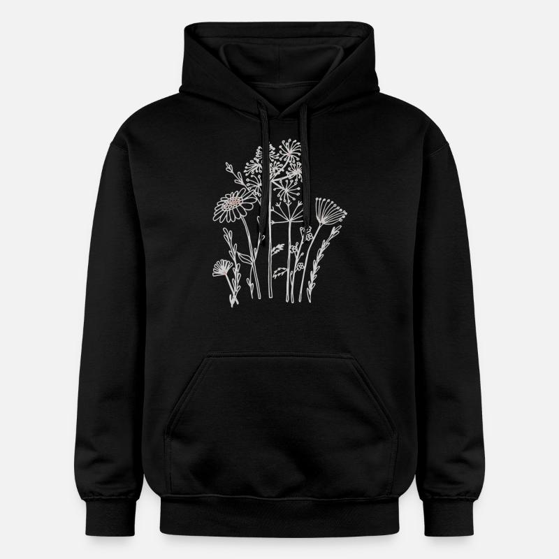 Fleurs séchées - Sweat à capuche Softstyle® Gildan Unisexe - noir