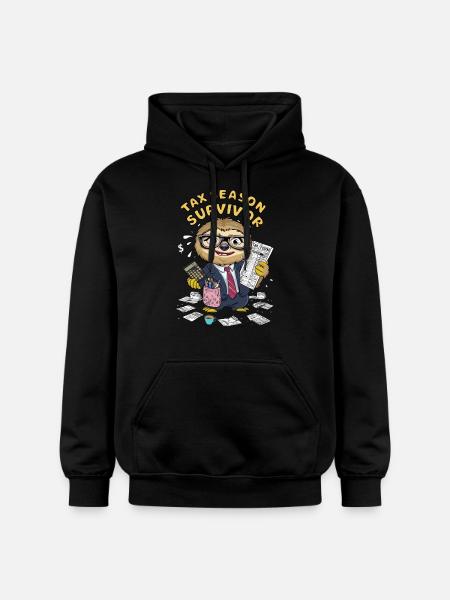 Steuersaison Überlebender - Gildan Unisex Softstyle® Midweight Hoodie - Schwarz