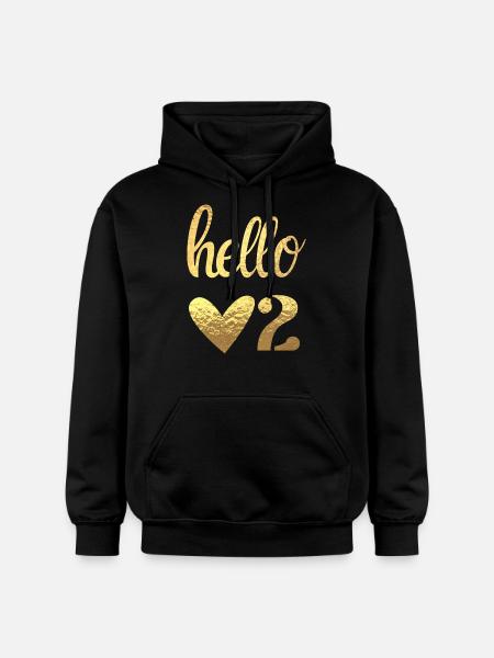 Hello 2 - Gildan Unisex Softstyle® Midweight Hoodie - black