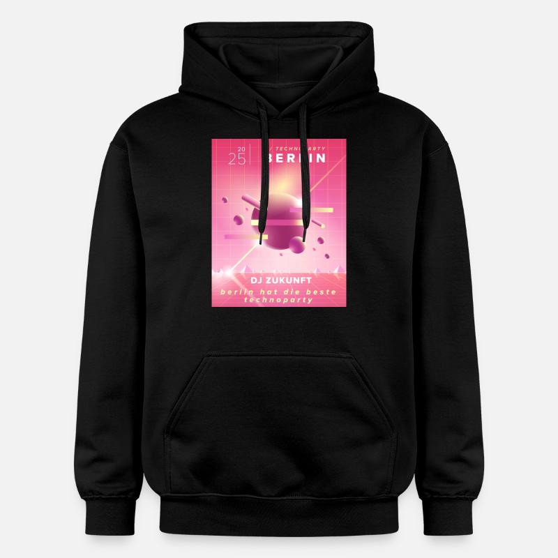 berlin Techno - Sweat à capuche Softstyle® Gildan Unisexe - noir