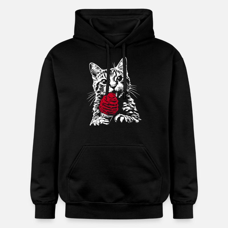 Glace Funny Cat - Sweat à capuche Softstyle® Gildan Unisexe - noir