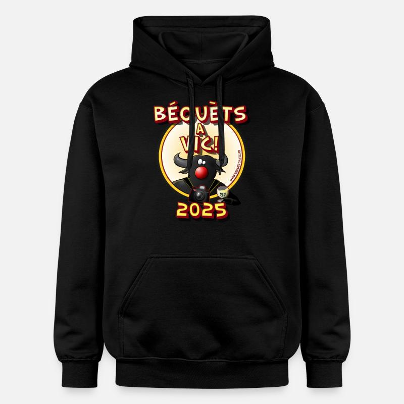 beouets front 2025 - Sweat à capuche Softstyle® Gildan Unisexe - noir
