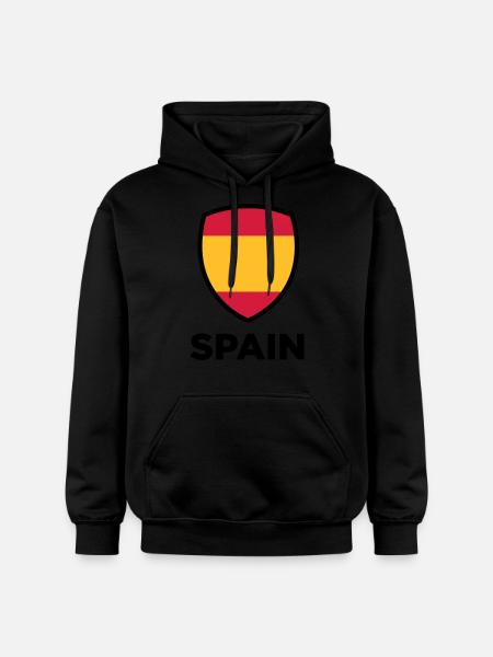 National Flag of Spain - Gildan Unisex Softstyle® Midweight Hoodie - black
