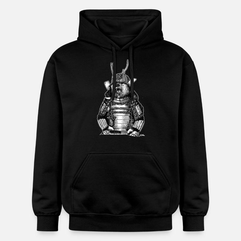 SAMOURAÏ OURS - Sweat à capuche Softstyle® Gildan Unisexe - noir