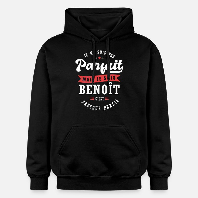 Benoît Parfait Cadeau prenom benoît - Sweat à capuche Softstyle® Gildan Unisexe - noir