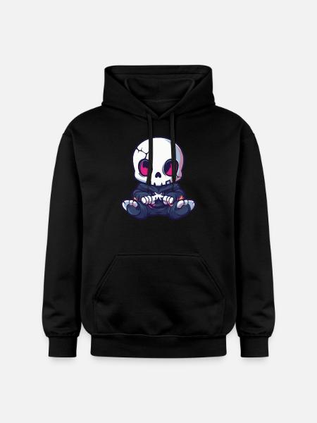 Zombie Halloween Skeleton Baby - Gildan Unisex Softstyle® Midweight Hoodie - black