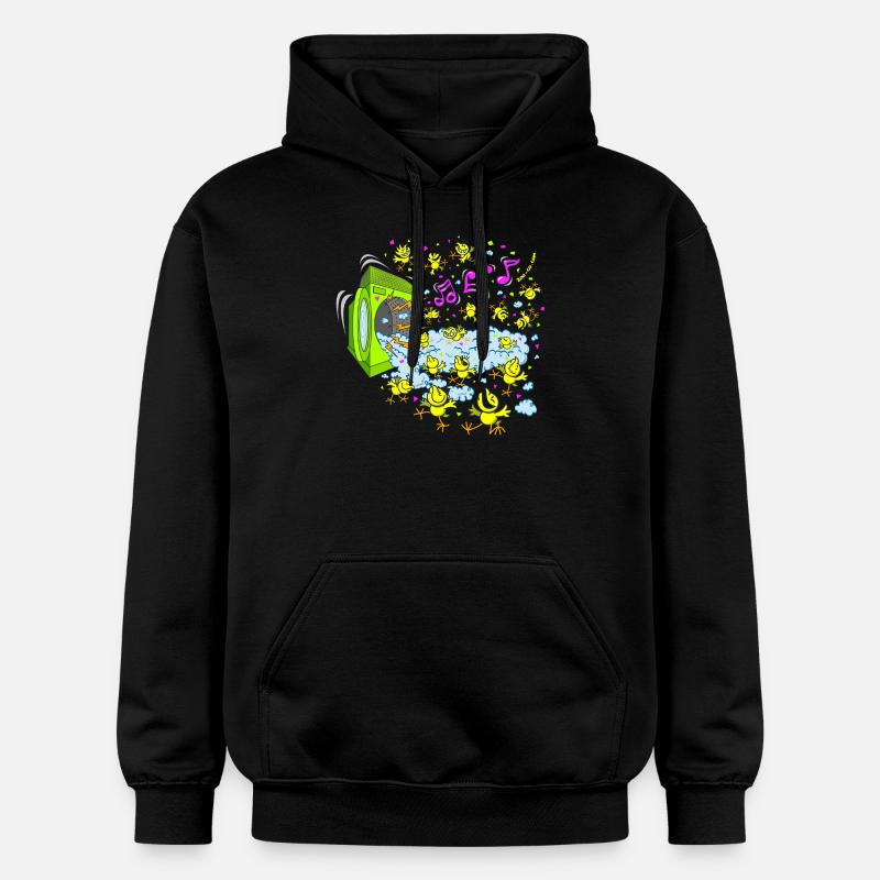 Poussins Mousse Party - Sweat à capuche Softstyle® Gildan Unisexe - noir