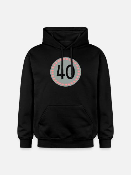40th birthday - Gildan Unisex Softstyle® Midweight Hoodie - black