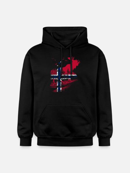 NORWEGEN ELCH - Gildan Unisex Softstyle® Midweight Hoodie - Schwarz