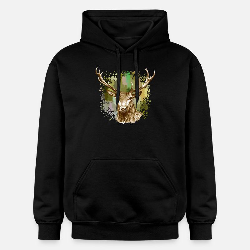 Cerf - Sweat à capuche Softstyle® Gildan Unisexe - noir