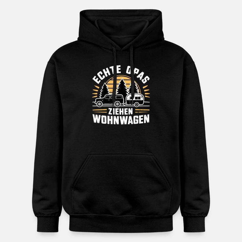 Camping Opa - Gildan Unisex Softstyle® Midweight Hoodie - Schwarz