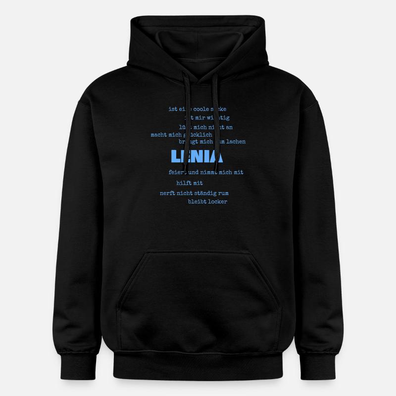 Lenia comme dicton - Sweat à capuche Softstyle® Gildan Unisexe - noir